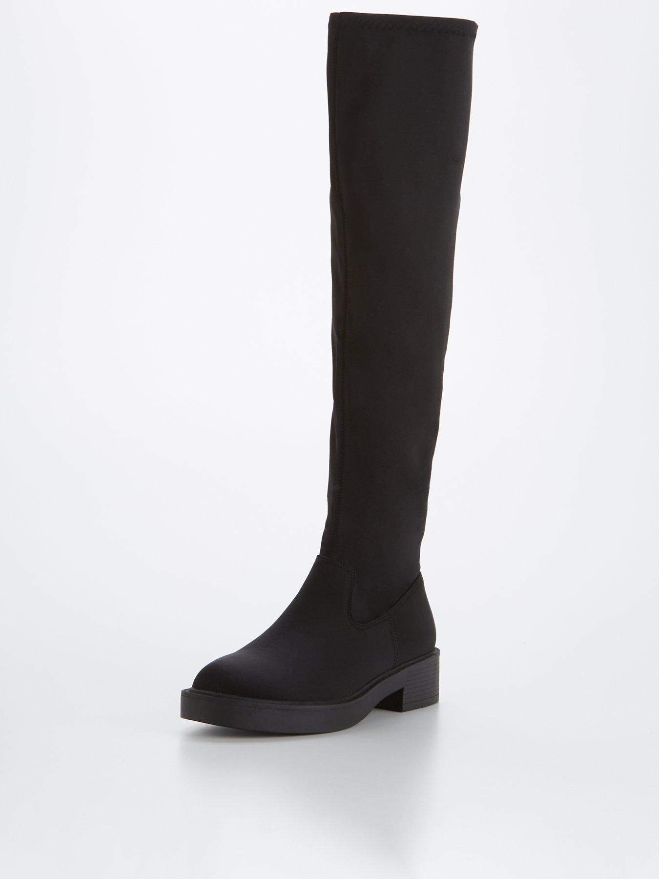 Flat stretch over the knee outlet boots