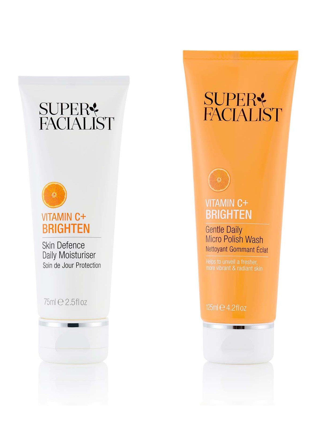 Image 1 of 4 of Super Facialist Vitamin C Daily Gentle Micro Polish Wash and Vitamin C Skin Defence Daily Moisturiser Duo