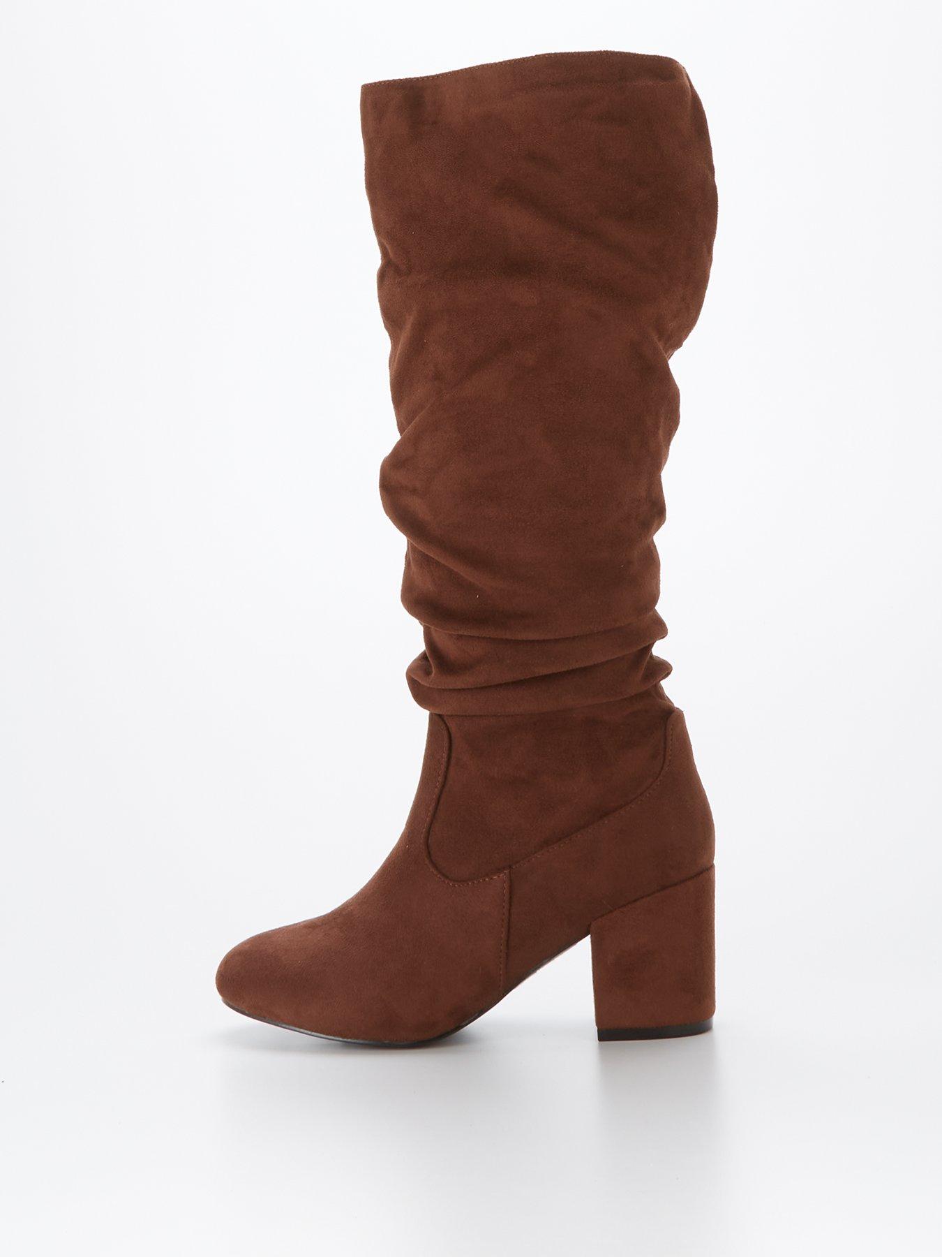 Block heel outlet slouch boots