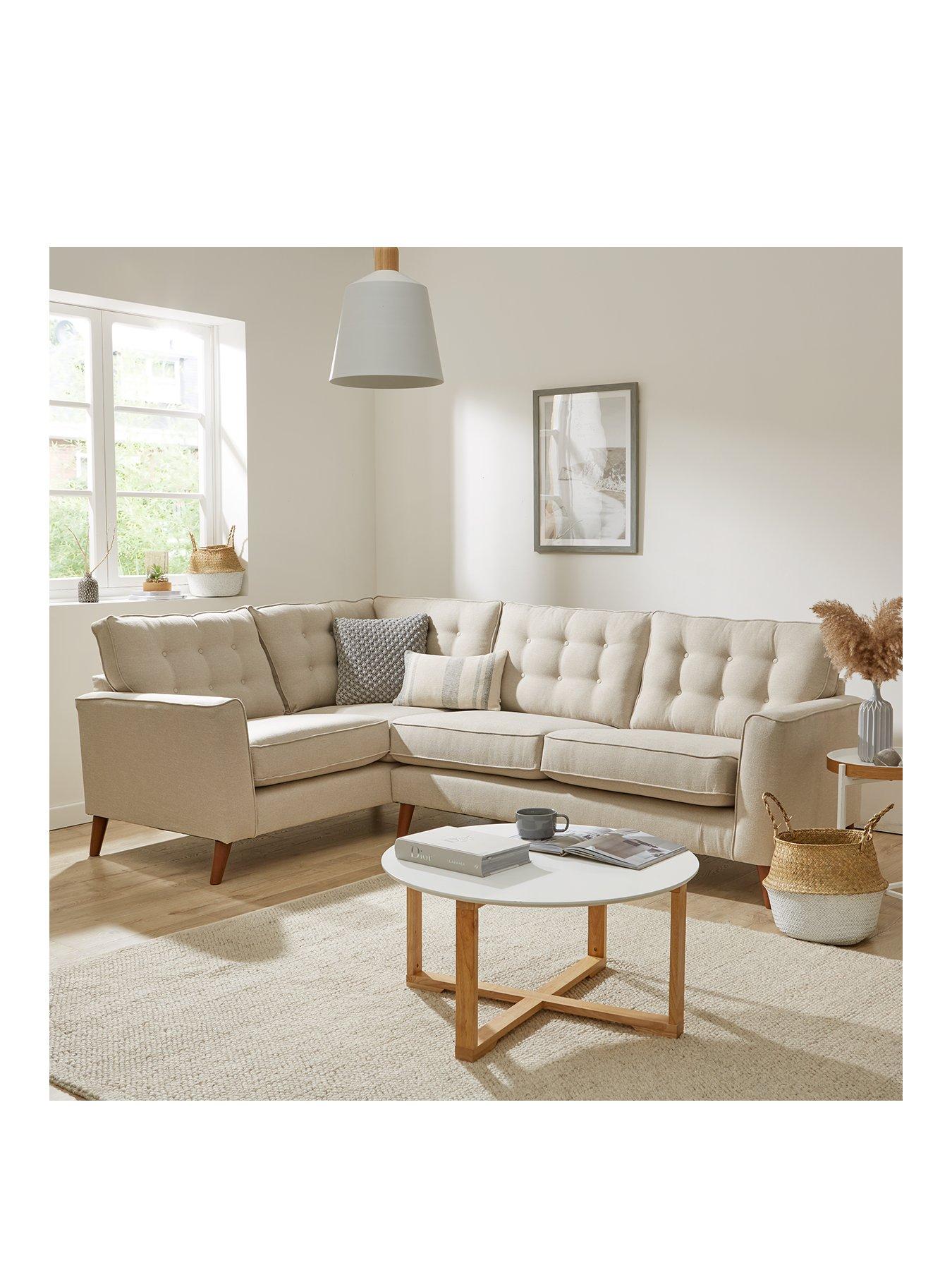 Product photograph of Very Home Magnus Left Hand Corner Fabric Sofa from very.co.uk