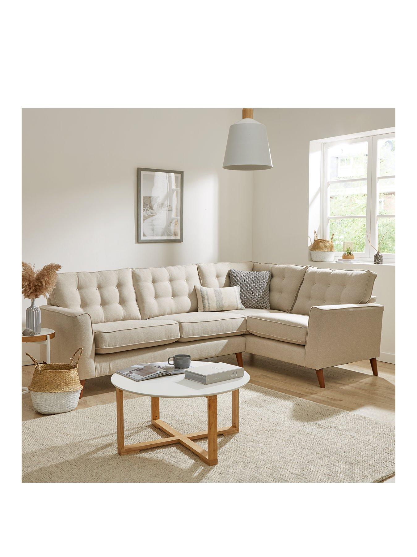 Product photograph of Very Home Magnus Right Hand Corner Fabric Sofa from very.co.uk