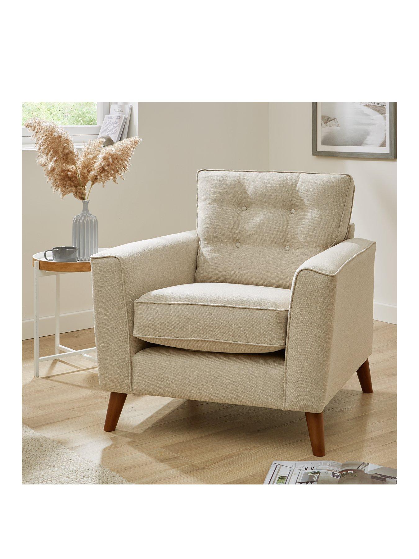 Product photograph of Very Home Magnus Fabric Armchair from very.co.uk