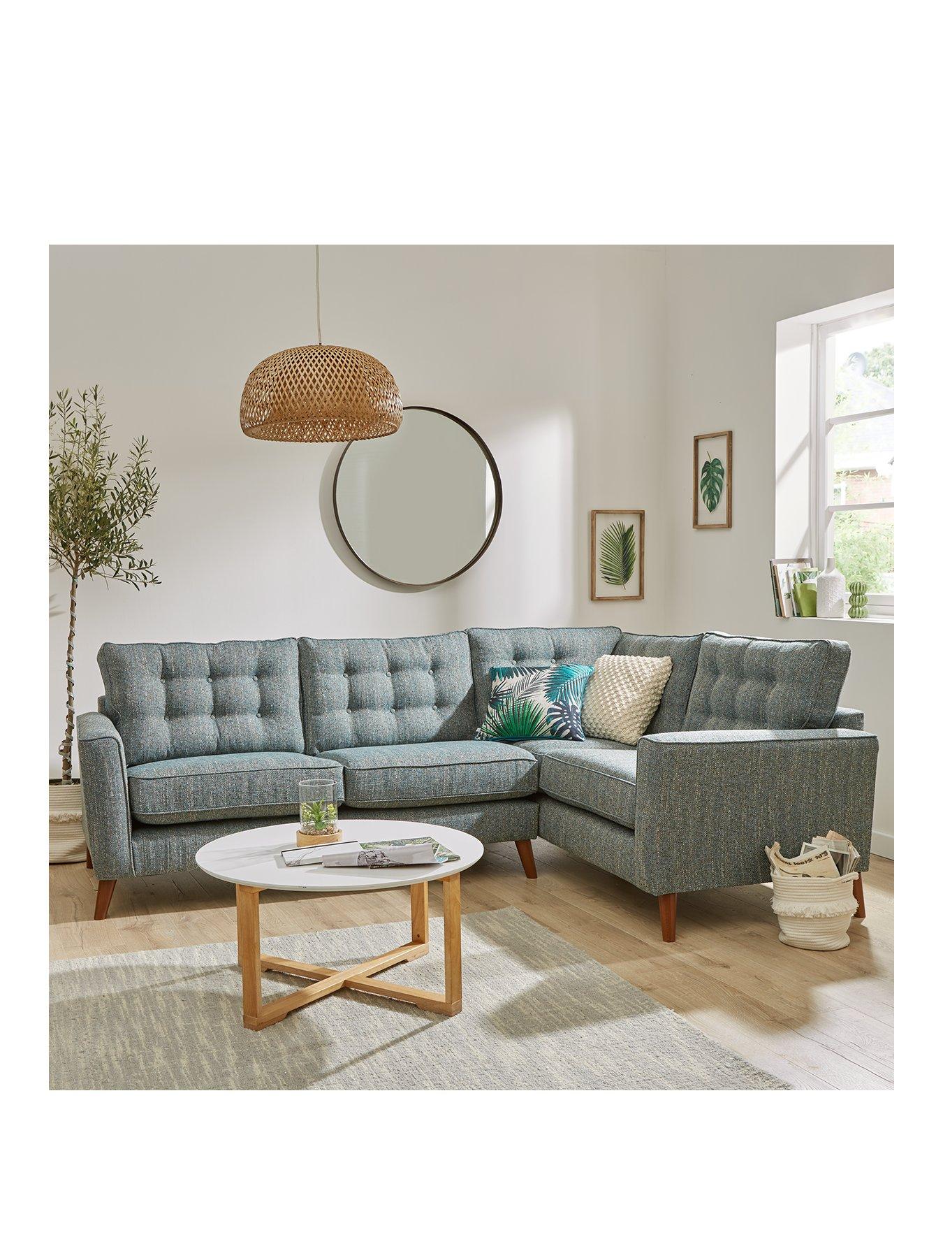 Product photograph of Very Home Magnus Right Hand Corner Tweed Sofa from very.co.uk