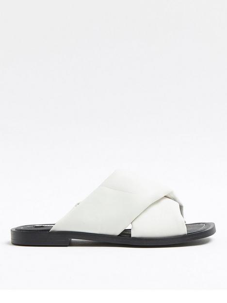 river-island-leather-cross-over-sandals-white