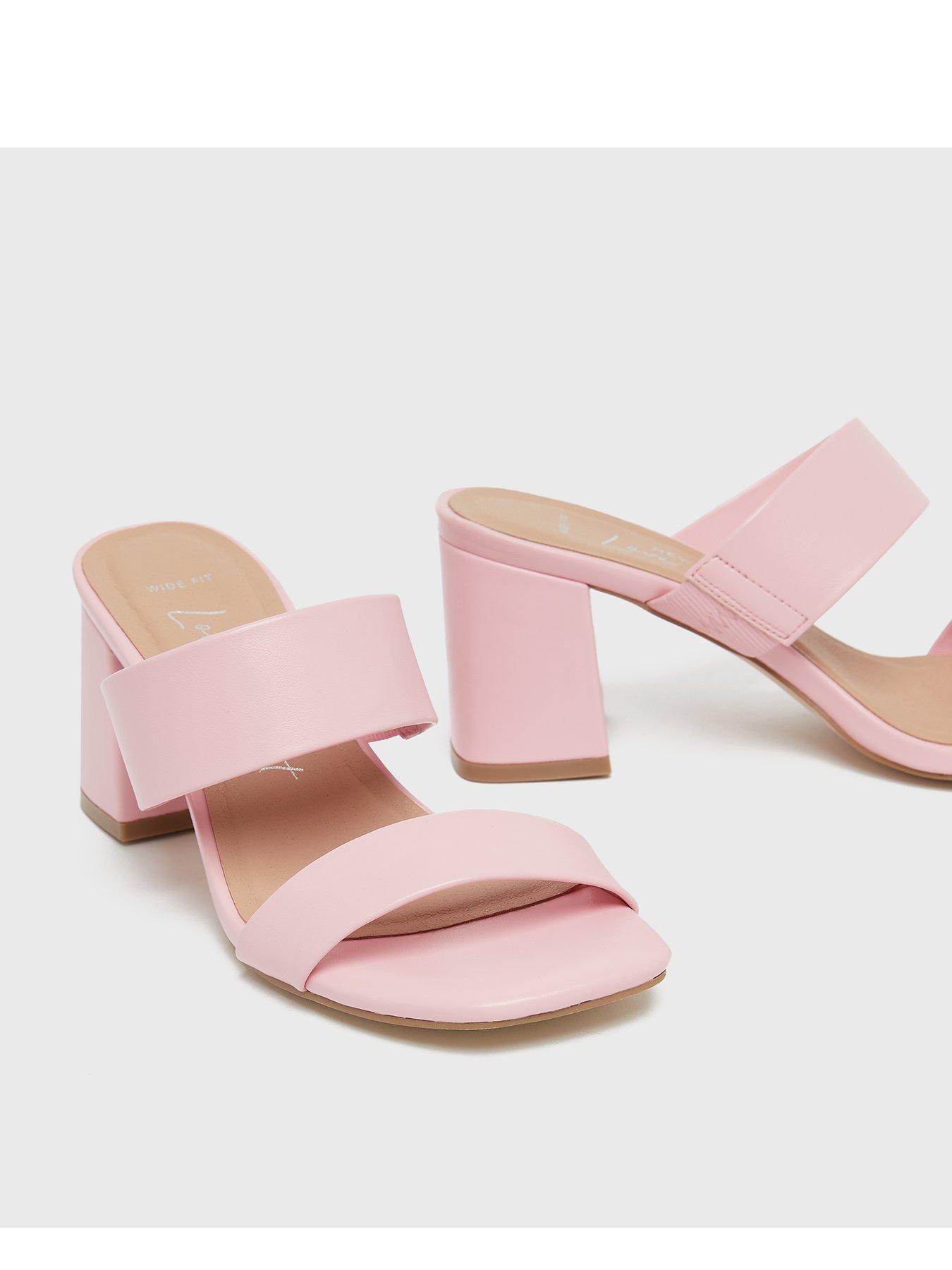 light pink heels wide fit