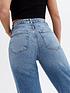  image of new-look-ripped-knee-high-waist-tori-mom-jeans-mid-blue