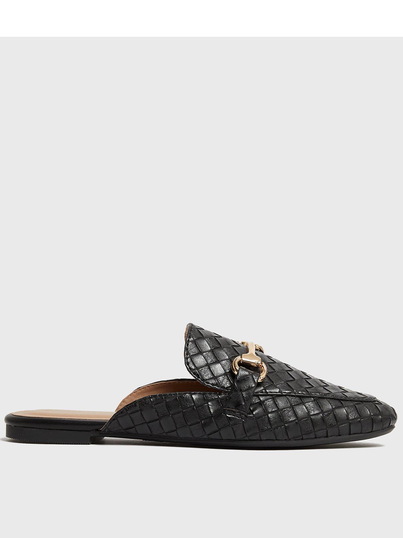 New Look Black Woven Metal Trim Mules | very.co.uk