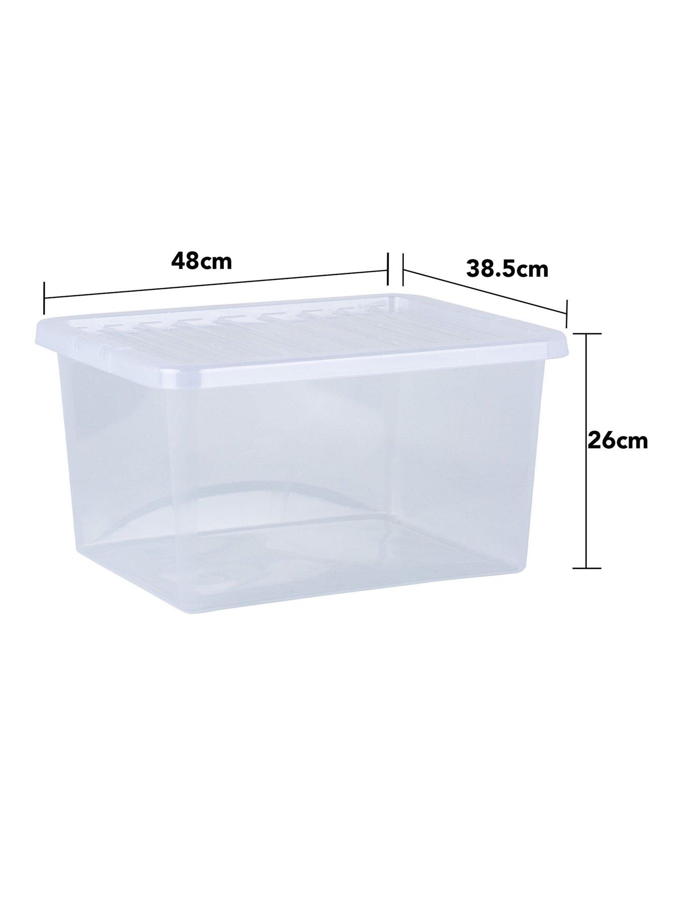 Image 5 of 5 of Wham Set of 3 Clear Crystal 37-Litre Plastic Storage Boxes&nbsp;