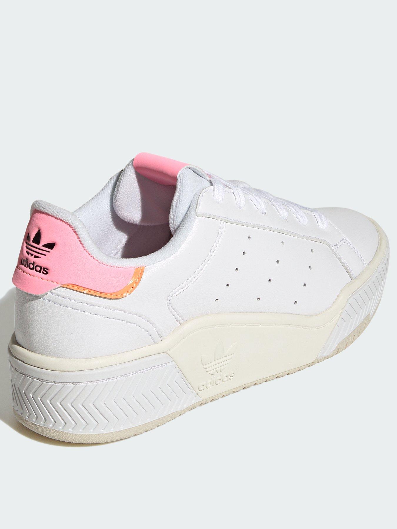 adidas Originals Court Tourino Bold - White/Pink | very.co.uk