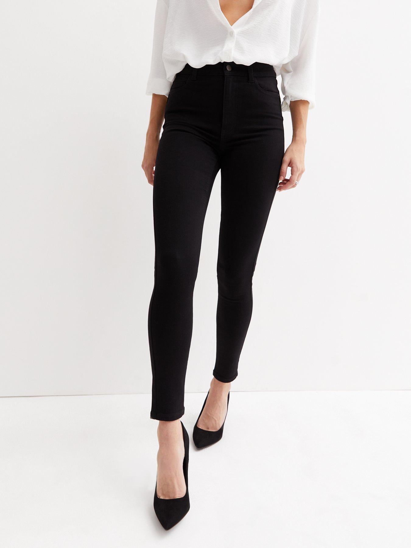 Black skinny jeans with hot sale heels