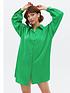  image of new-look-satin-oversized-mini-shirt-dress-green