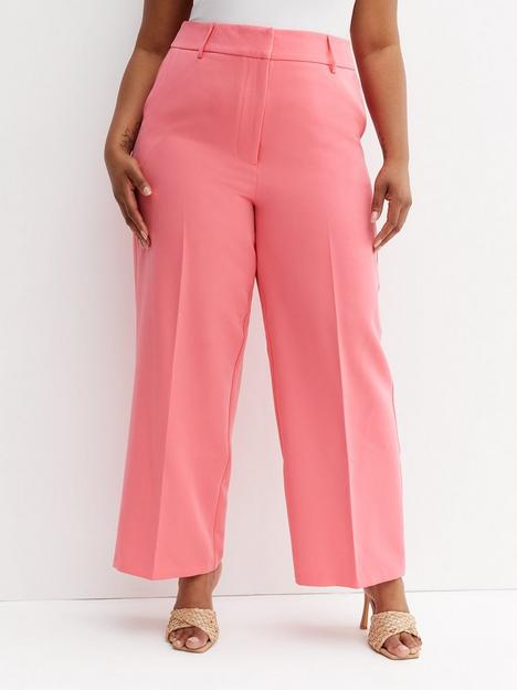 new-look-curves-tailored-wide-leg-trousers-pink