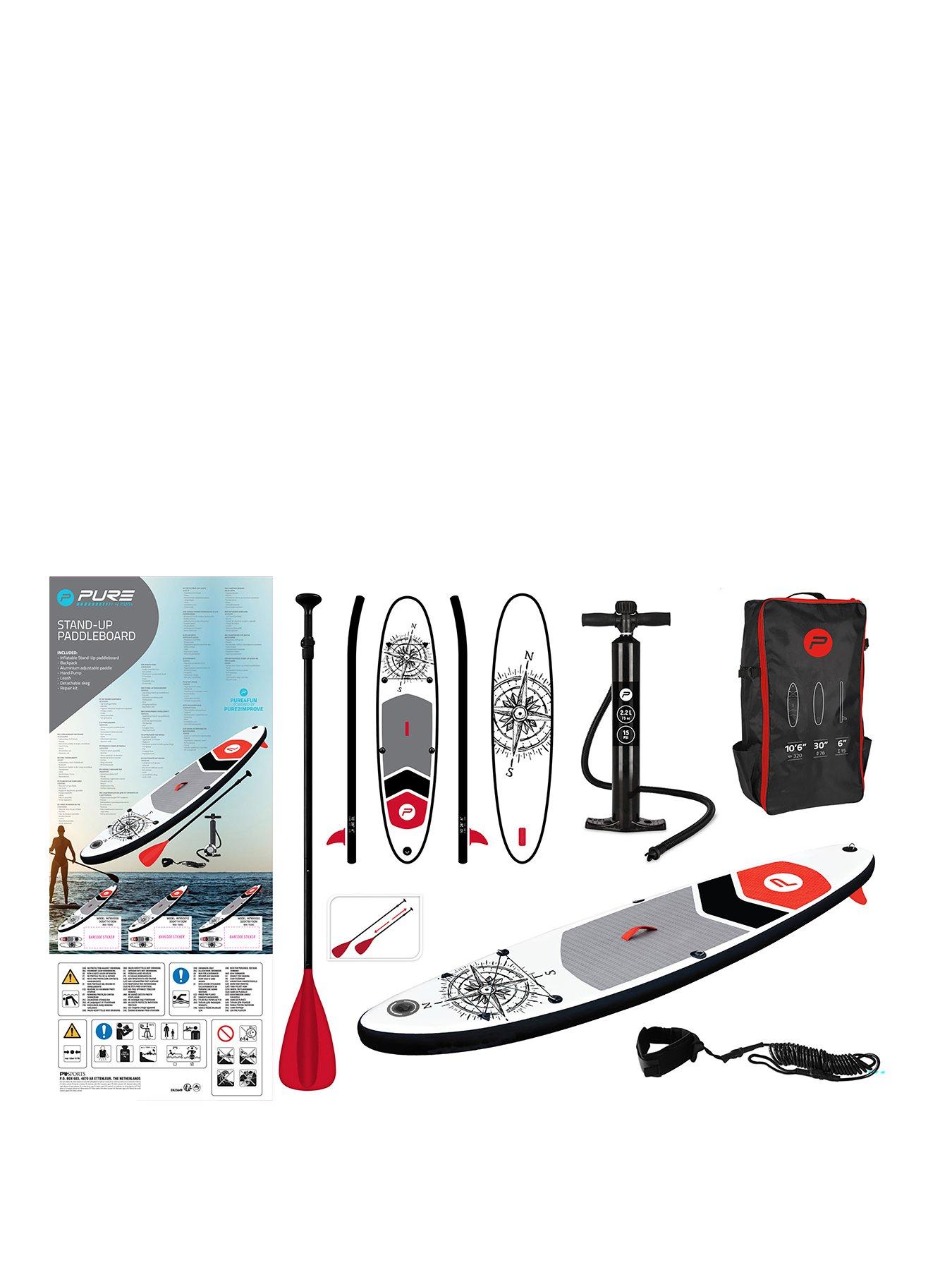 Pure 305 Nautical Sup Inflatable Stand Up Paddle Board 10 Feet - Complete Set With Pump, Patch Tool, Foot Lead, Adjustable Paddle And Waterproof 2L B