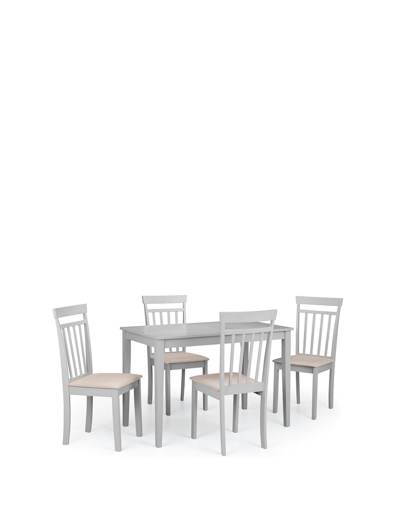 Product photograph of Julian Bowen Taku 114 Cm Dining Table 4 Coast Chairs from very.co.uk