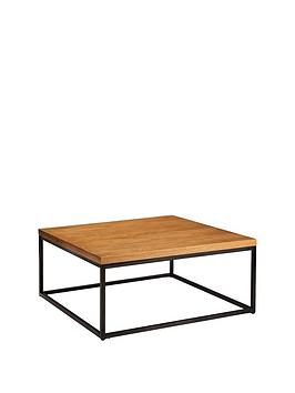 Product photograph of Julian Bowen Brooklyn Square Coffee Table - Oak from very.co.uk
