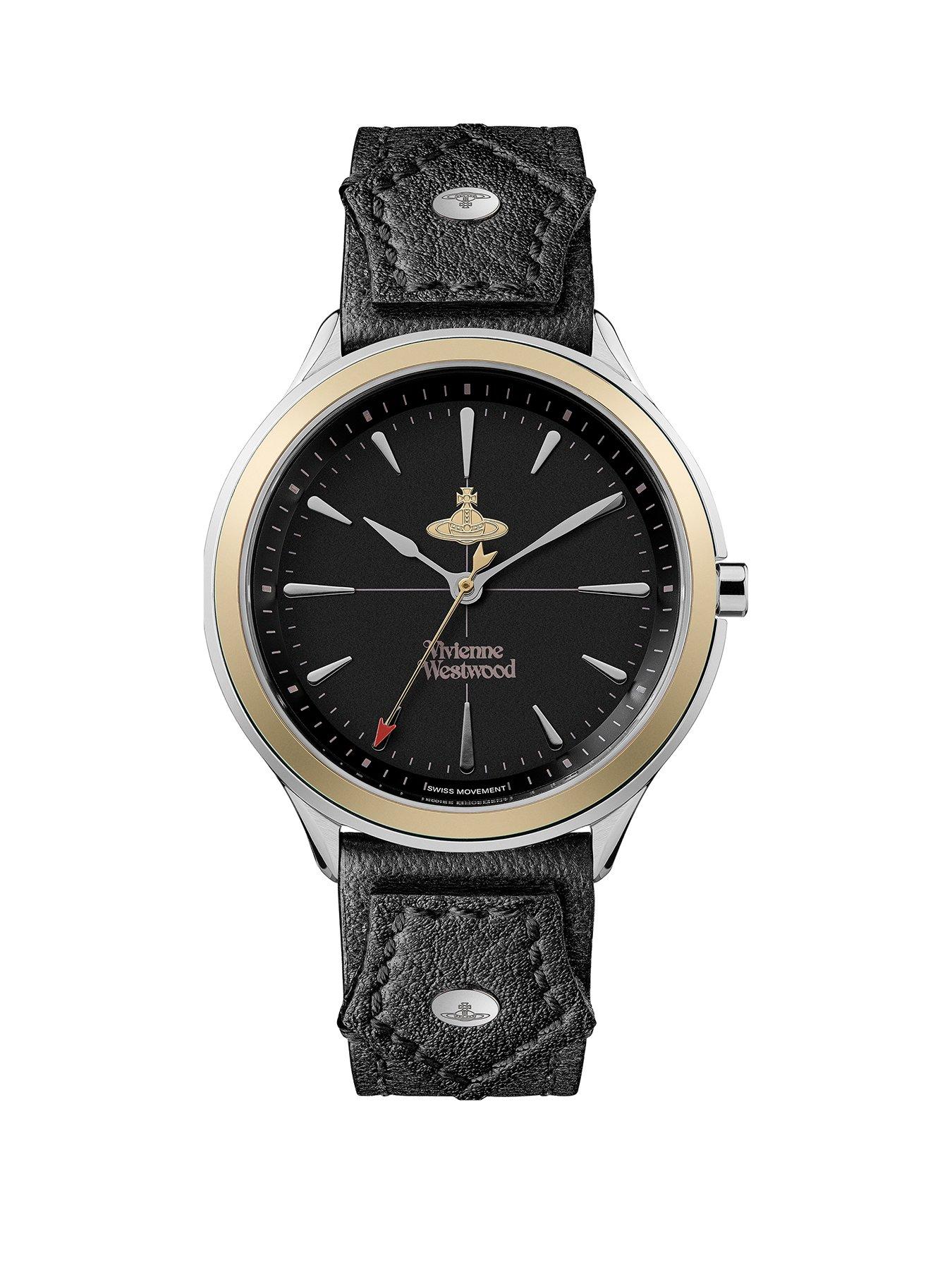 Product photograph of Vivienne Westwood The Elcho Leather Ladies Watch from very.co.uk