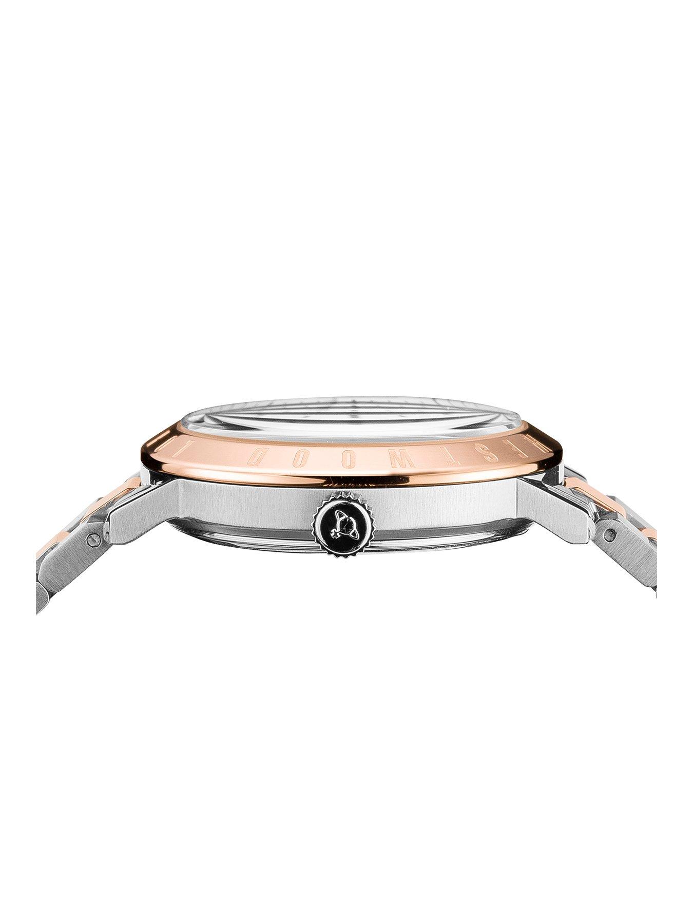 Vivienne westwood bloomsbury rose gold tone and stainless clearance steel ladies watch