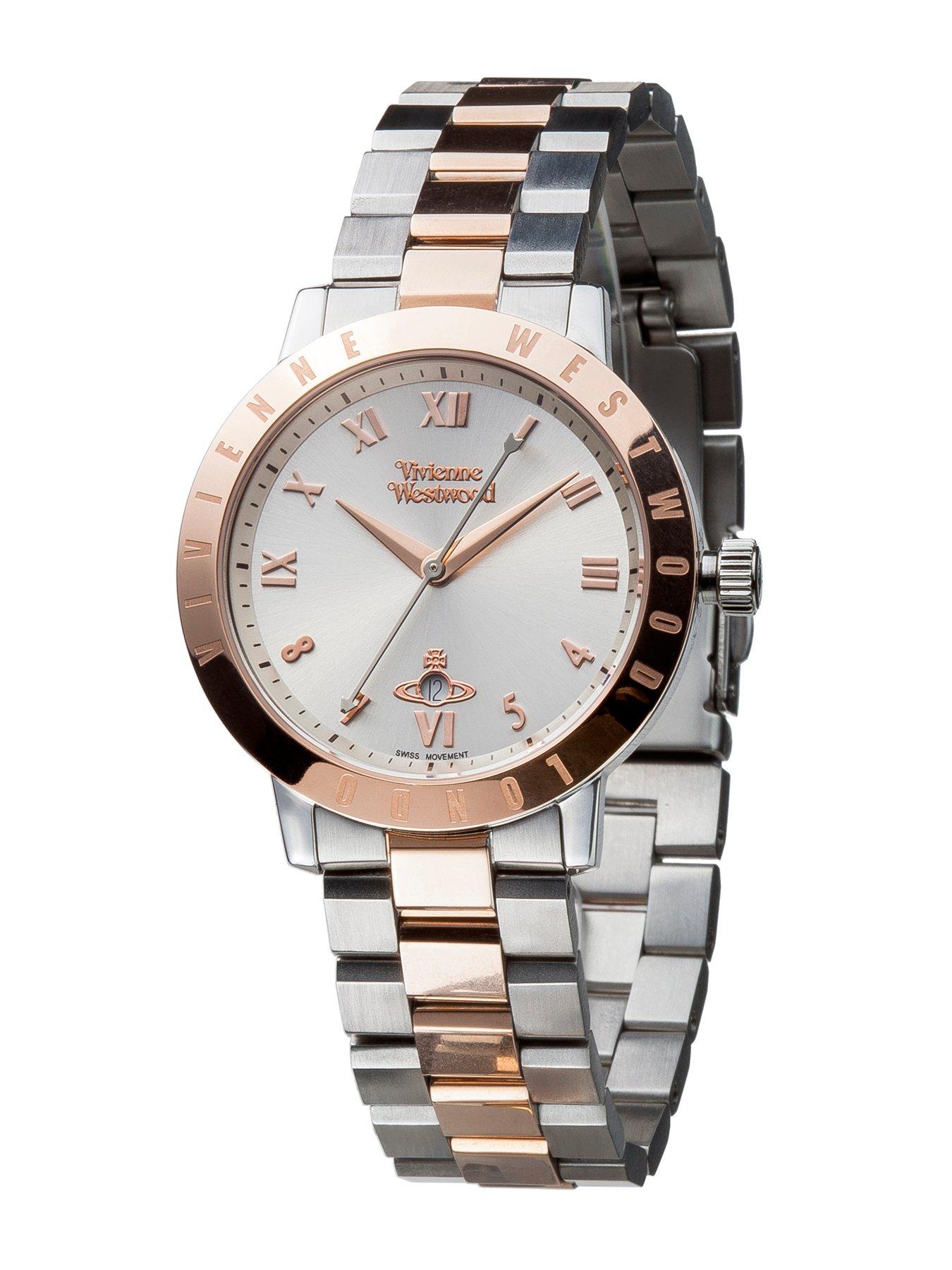 Vivienne westwood bloomsbury rose gold tone and stainless steel ladies watch sale