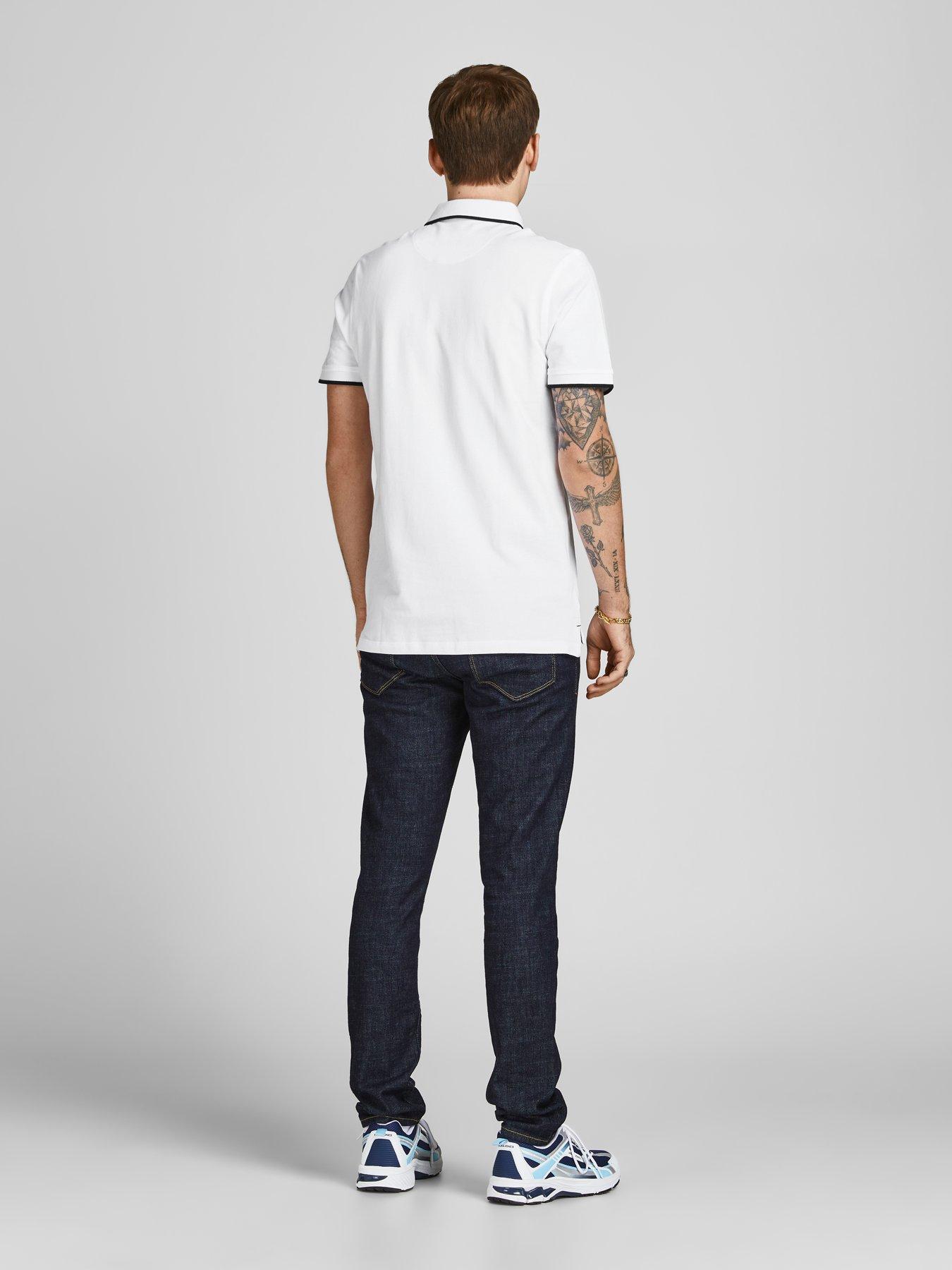 Image 2 of 4 of Jack & Jones Jack &amp; Jones Paulos 2 Pack Tipped Polo Shirt - Cobalt/White