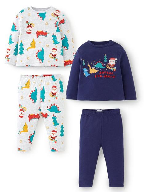 mini-v-by-very-baby-boys-4-pack-christmas-dino-long-sleeve-t-shirts-and-bottoms-multi