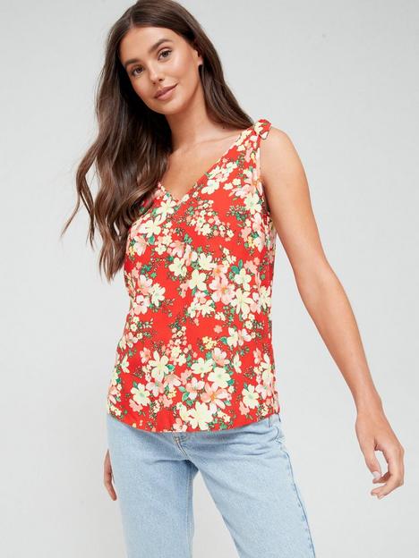 v-by-very-tie-shoulder-cami-top-red-floral