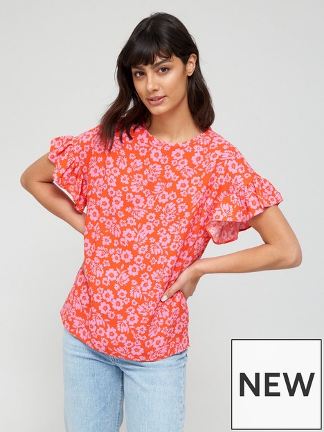 v-by-very-ruffle-sleeve-shell-top-pink-floral