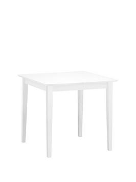 Product photograph of Julian Bowen Rufford 80-120 Cm Extending Dining Table - White from very.co.uk