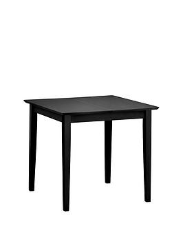 Product photograph of Julian Bowen Rufford 80-120 Cm Extending Dining Table - Black from very.co.uk