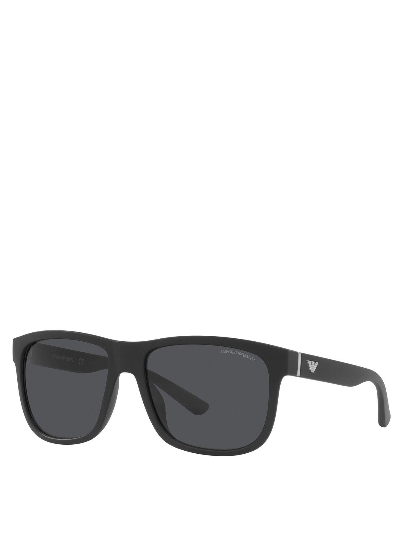 Emporio Armani Matte Square Frame Sunglasses Black very