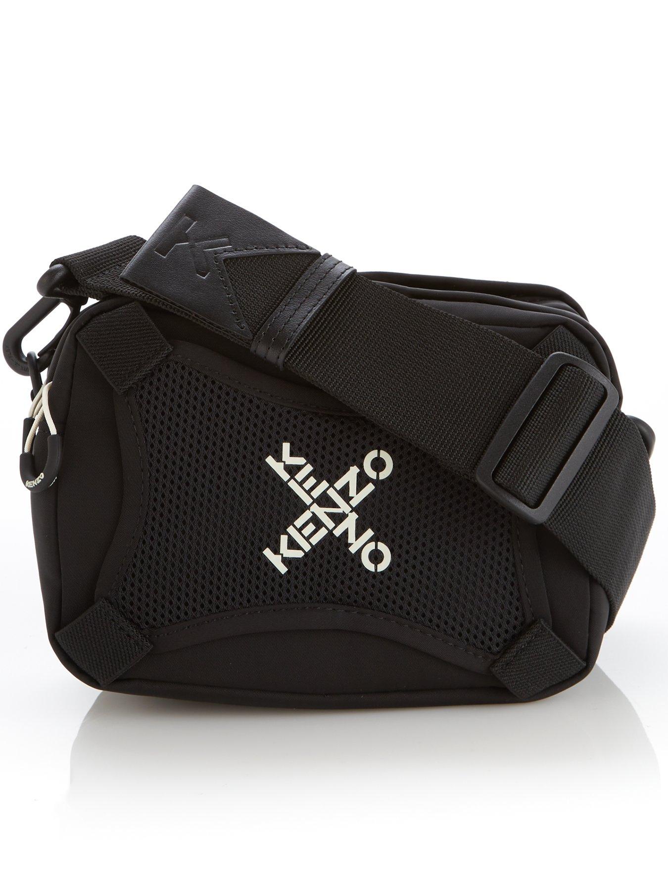 Kenzo Men'S Small X Logo Cross-Body Bag - Black|