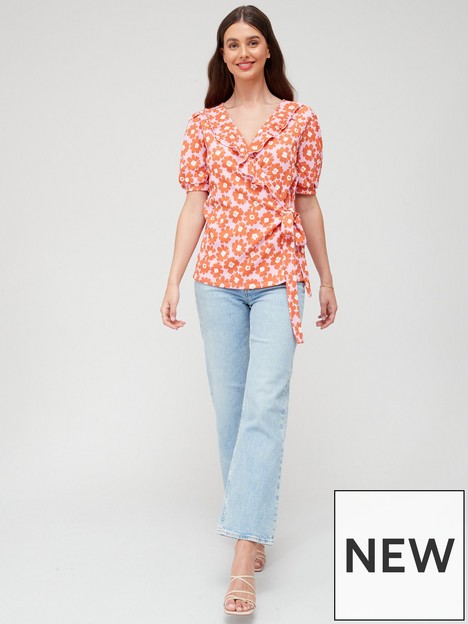 v-by-very-ruffle-wrap-jersey-top-floral-printnbsp