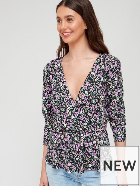 v-by-very-puff-sleeve-wrap-top-floral-printnbsp