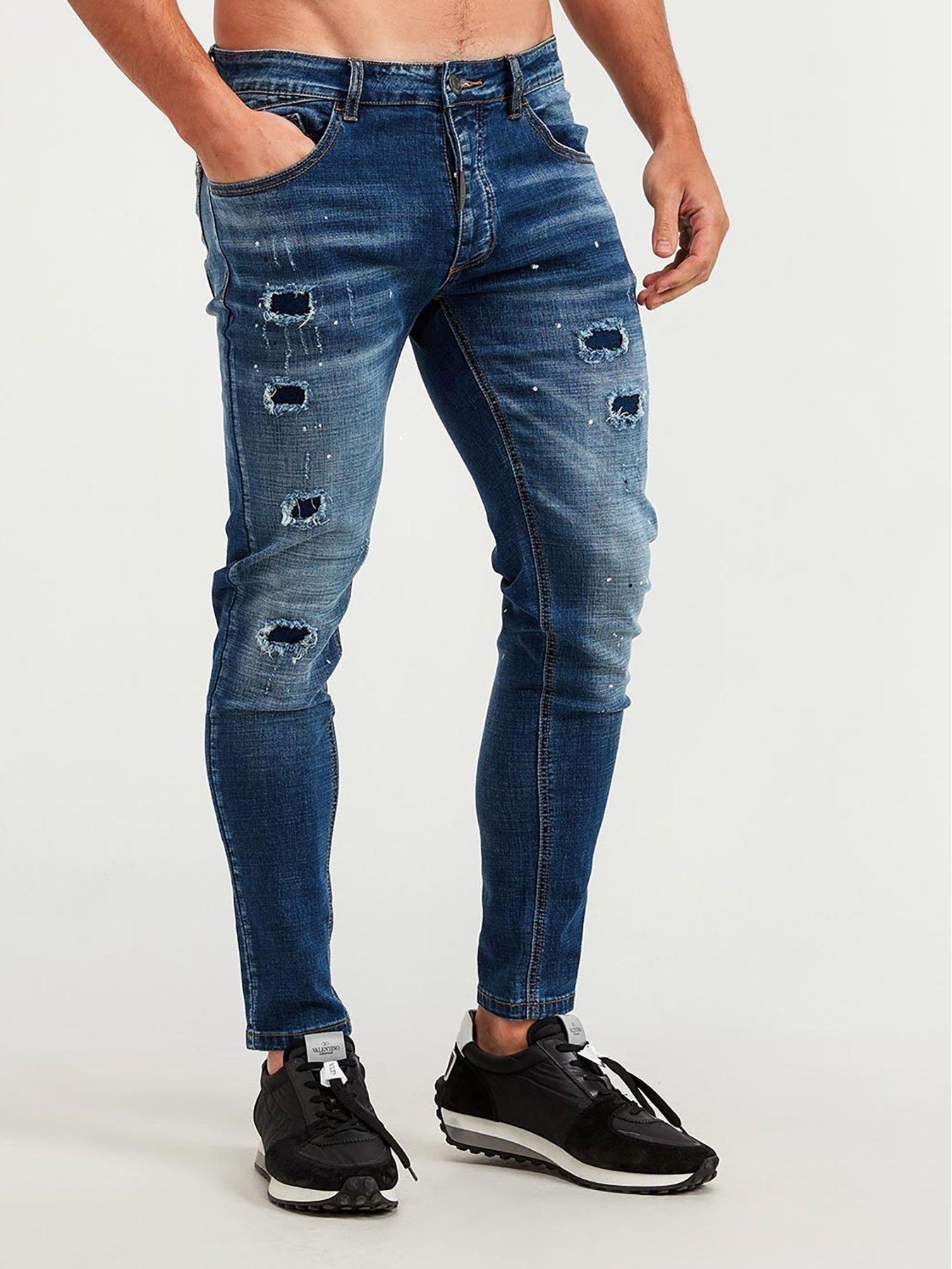 Alessandro Zavetti Apollo 002 Slim Fit Jeans - Indigo | very.co.uk