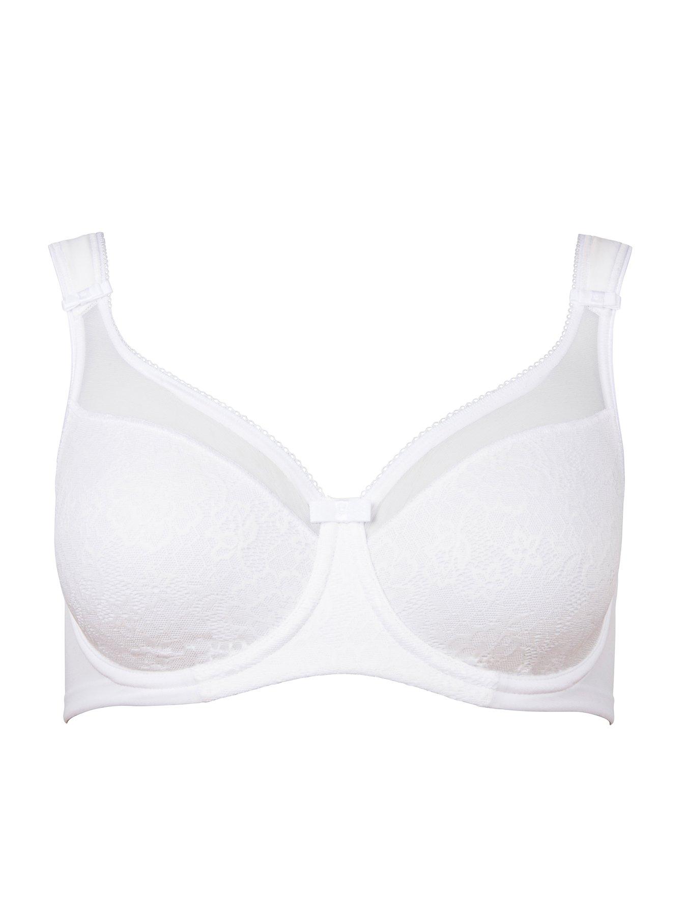 Image 4 of 4 of Berlei Beauty Lace Non Padded Underwire Everyday Minimiser Bra - White