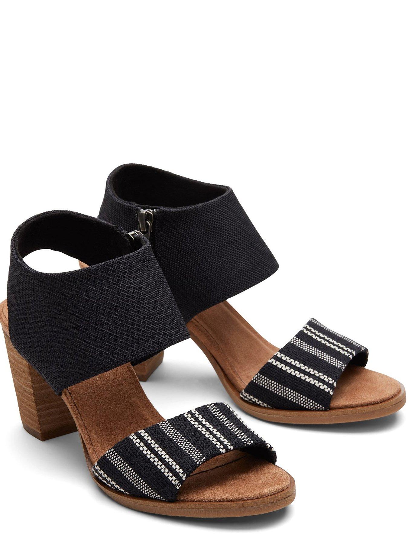 Toms majorca cutout store sandal black leather