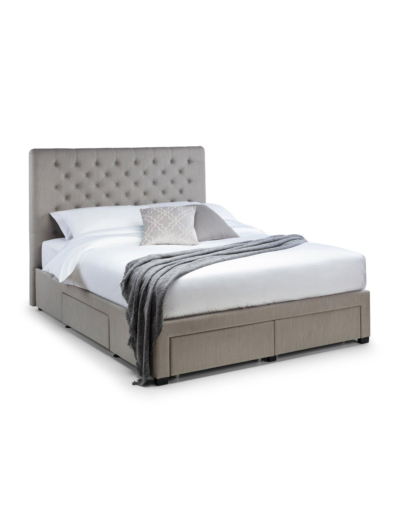 Wilton Fabric 4 Drawer Storage Super King Bed
