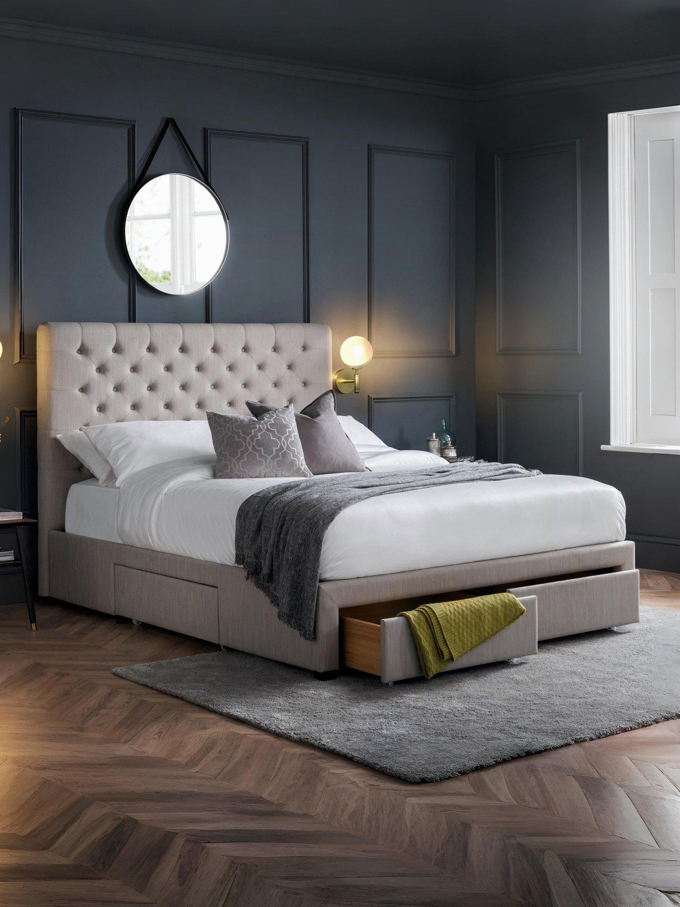 undefined Wilton Fabric 4 Drawer Storage Bed
