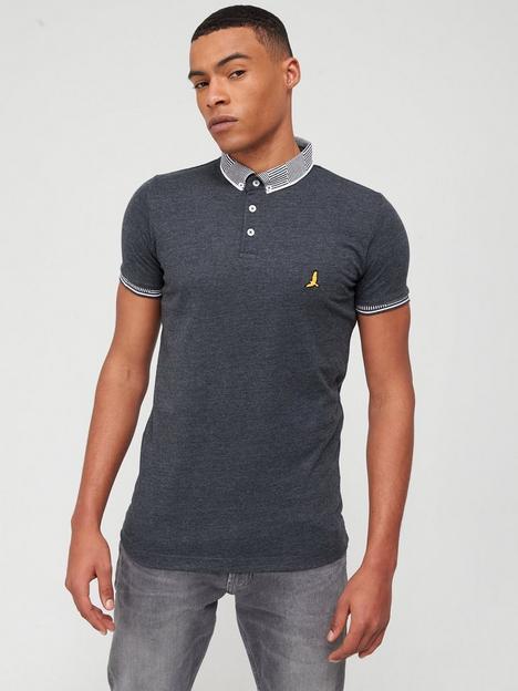 brave-soul-jacquard-collar-and-cuff-polo-shirts-charcoal