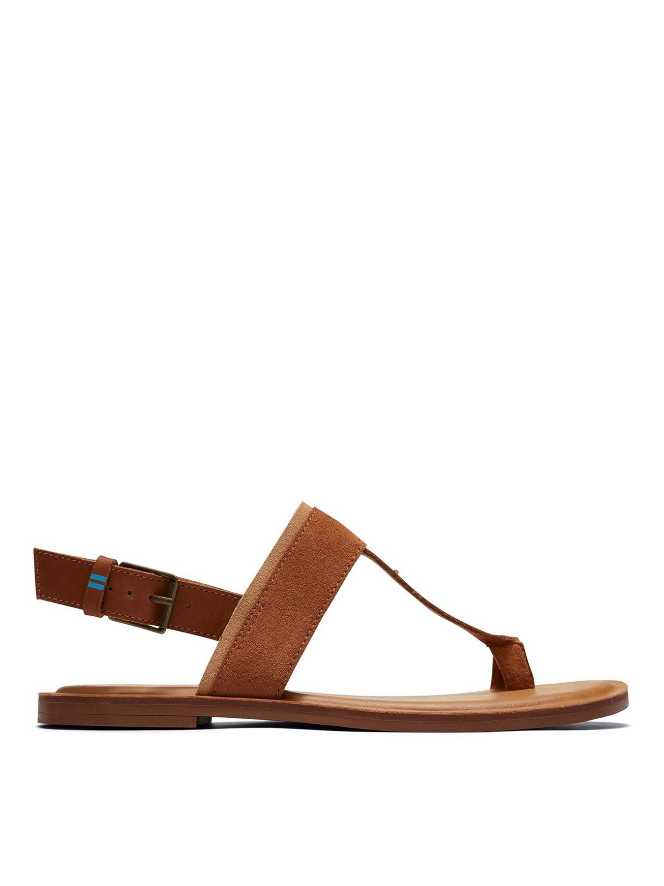 womens flat tan sandals uk