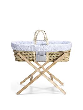 Product photograph of Clair De Lune Reversible Stars Amp Stripes Palm Moses Basket Bundle from very.co.uk