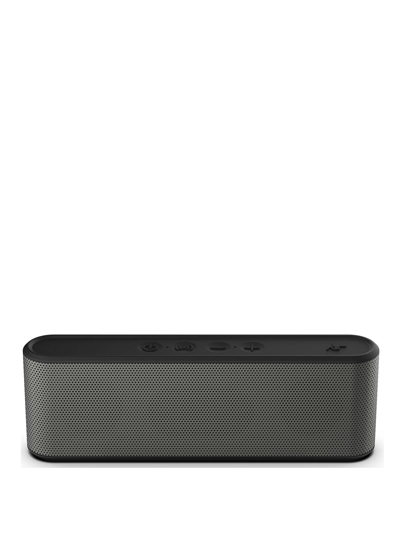 Kitsound Boombar 30 Bluetooth Speaker Black/Gunmetal very.co.uk