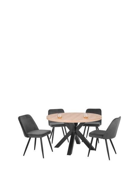 julian-bowen-berwick-120-cmnbspround-dining-table-4-burgess-chairs-oakgrey