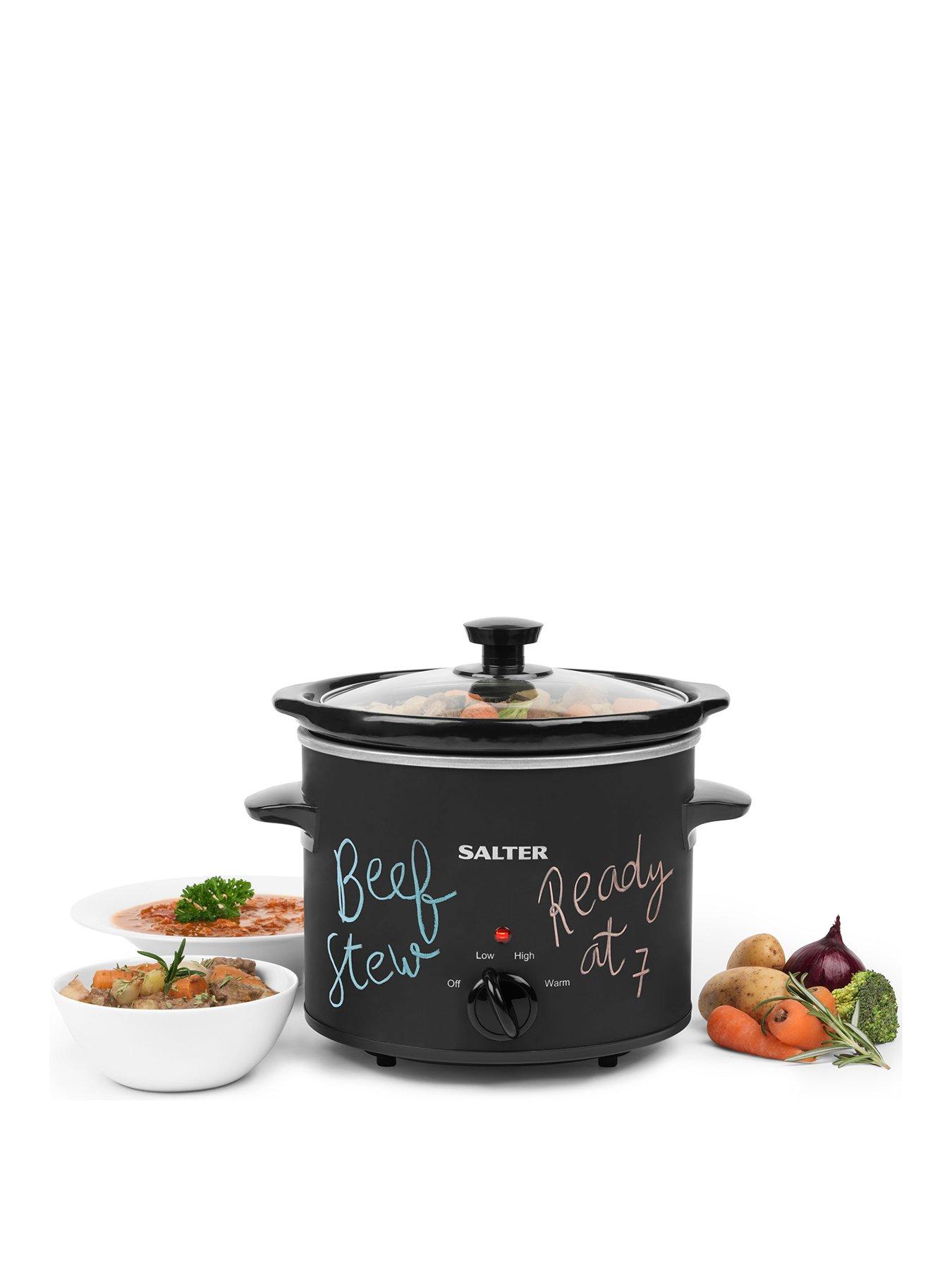 Product photograph of Salter Chalkboard Slow Cooker Ek2842 from very.co.uk