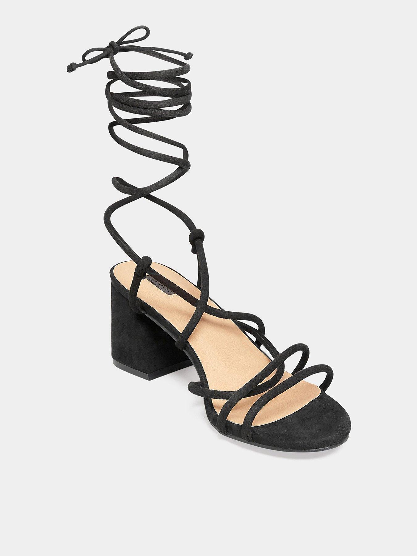 Extra wide strappy heels sale