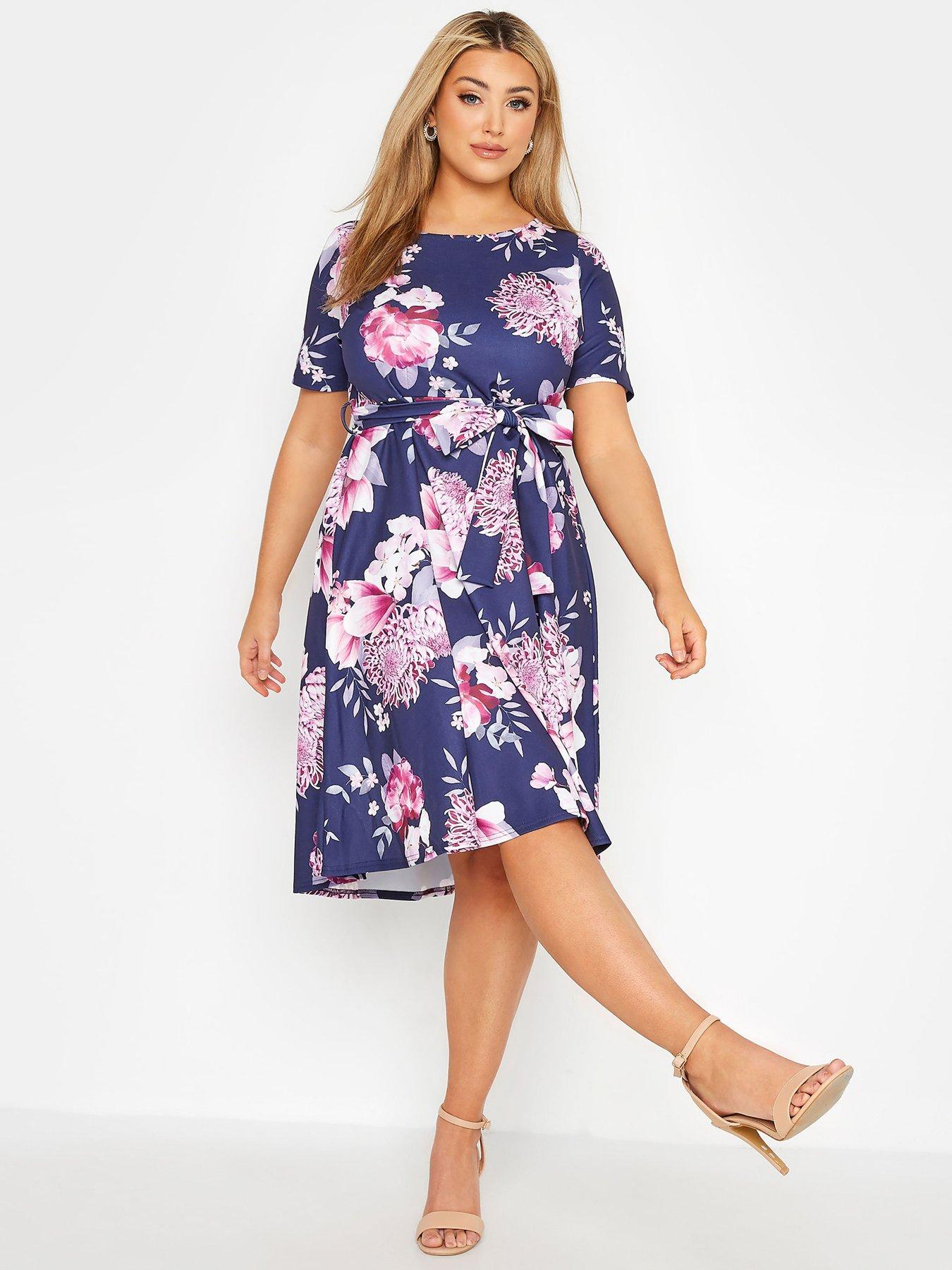 Navy blue clearance skater dress uk