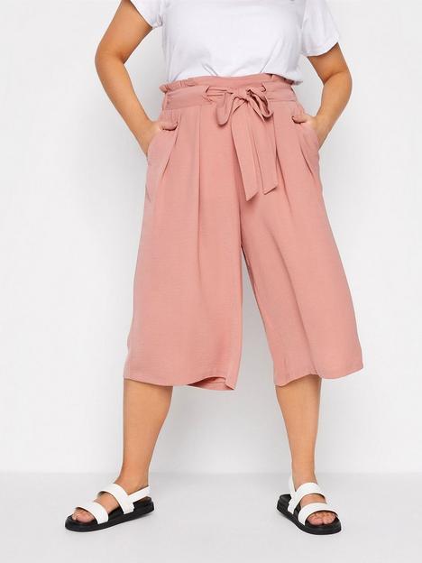 yours-clothing-paper-bag-washed-twill-culotte