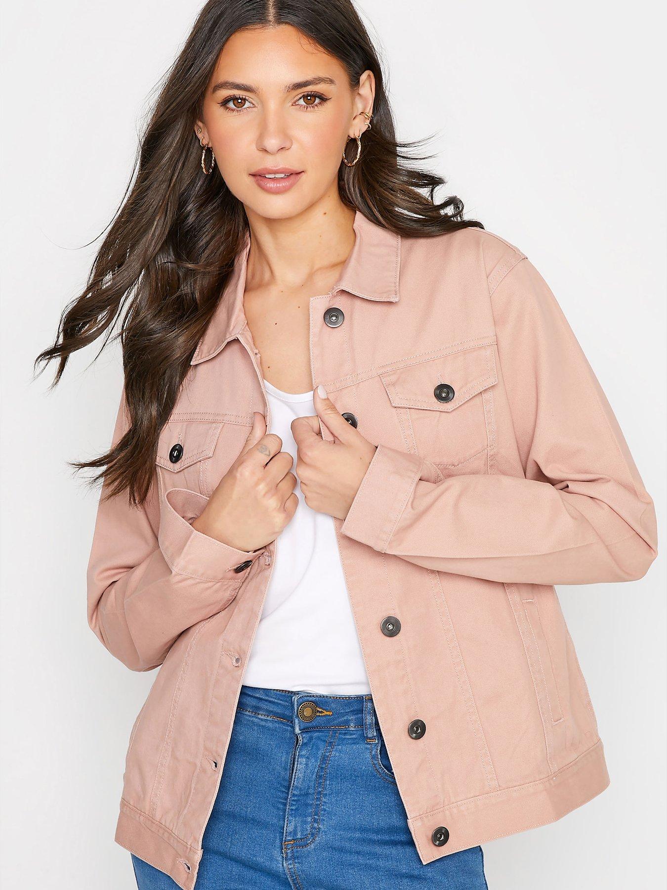 Pink denim clearance jacket uk