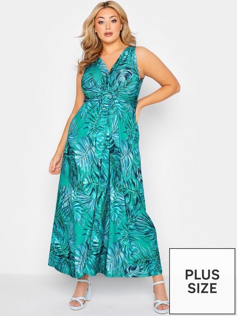yours-london-tropical-knot-front-maxi-dress