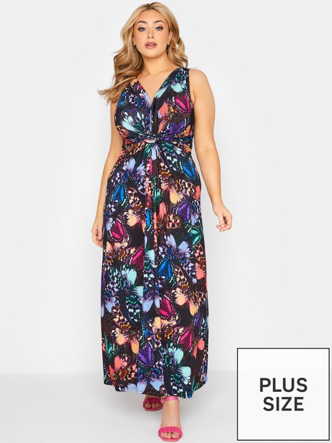 yours-london-butterfly-knot-front-maxi-dress