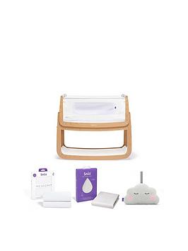 Product photograph of Snuz Snuzpod4 Bedside Crib Starter Bundle - Natural from very.co.uk